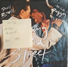David Bowie Mick Jagger Dancing In The Street Vinyl Record 7" VG/VG EA204 1985