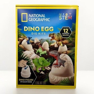 National Geographic Dino Egg Dig Kit OG Rare 12 Complete Kits Dinosaur STEM New