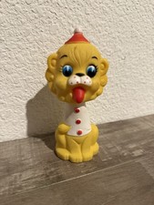 Vintage Circus Yellow Lion 5" Squeeky Toy Made In Taiwan