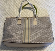 Tory Burch Gemini Link Canvas Small Tote Bag