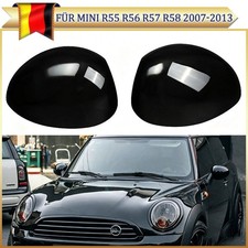 2x L+R Au�enspiegel Spiegelkappen Glanz Schwarz Abdeckung F�r BMW MINI R55 56