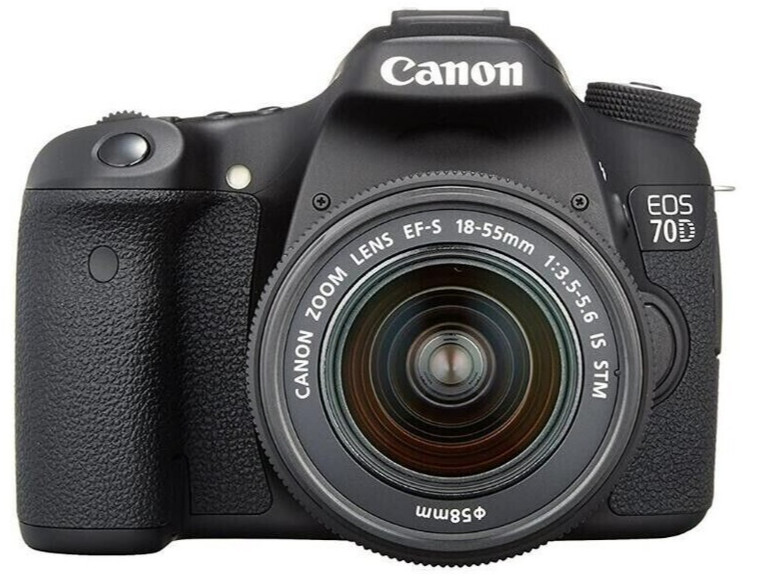 Canon EOS 70D 20.2 MP DSLR Camera Body With Charger & Battery