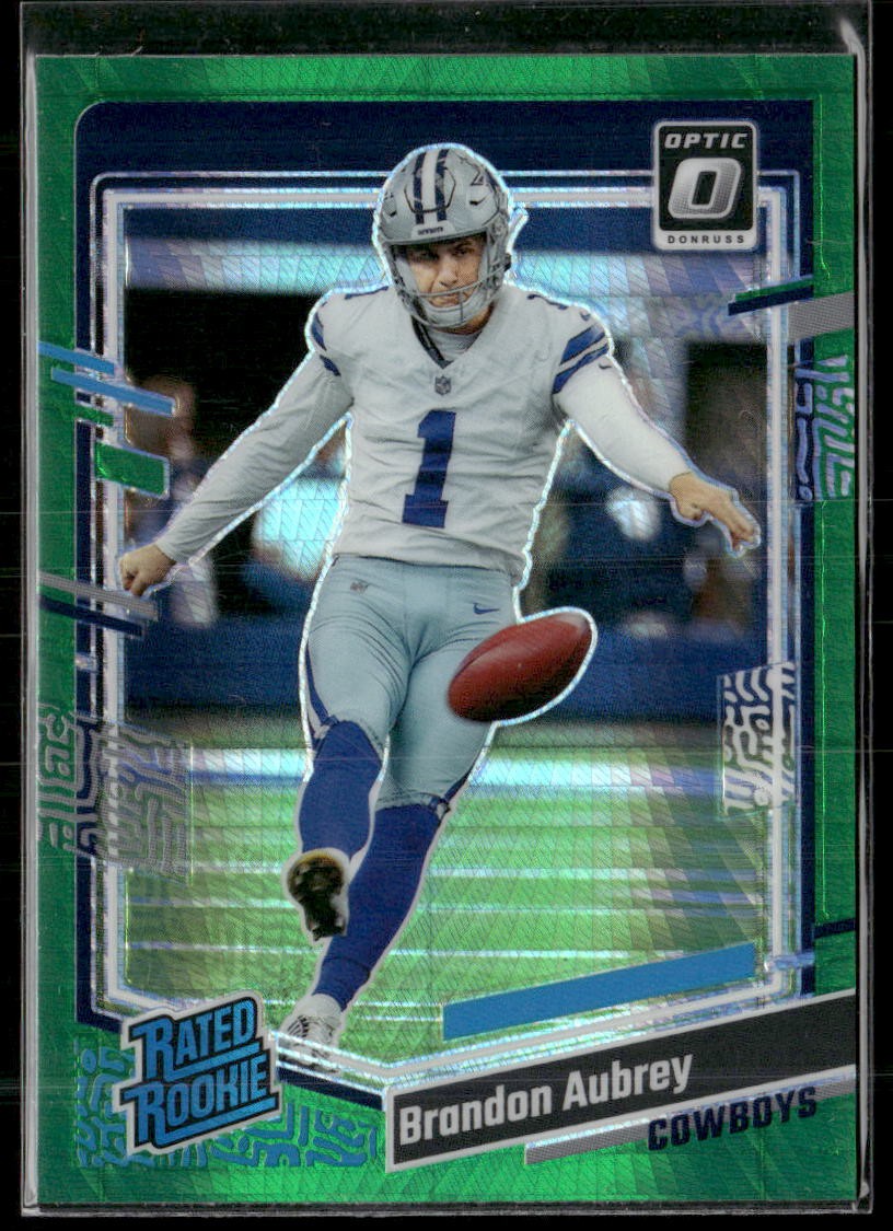 2023 Donruss Optic #226 Brandon Aubrey Green Hyper