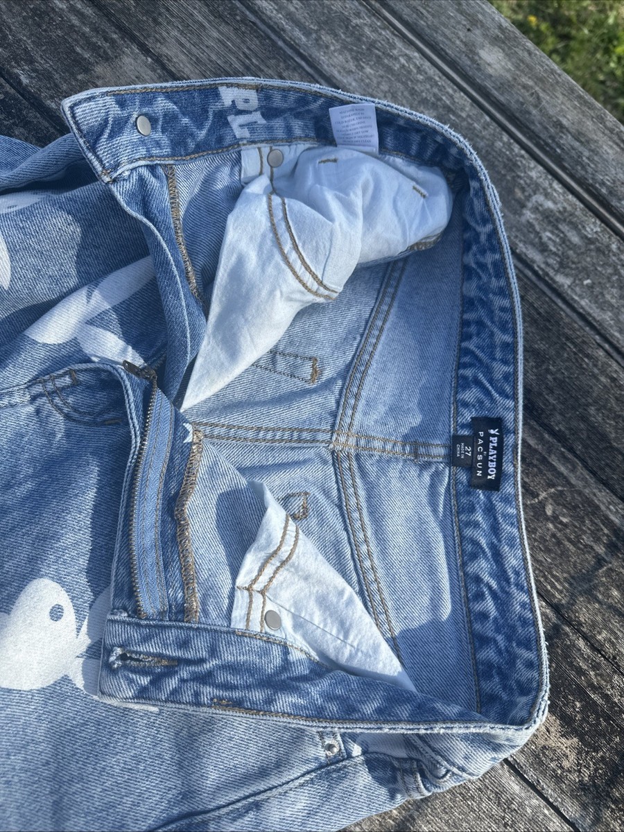Playboy x PacSun Straight Leg 90s Jeans Playboy Bunny Print On