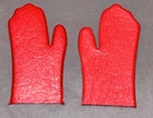 Vintage Red Vinyl Gloves For Barbie #975 Winter Holiday & Francie #1262 Fur Out