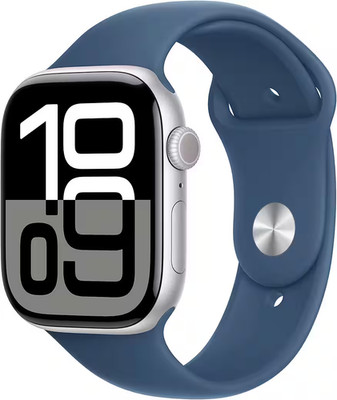 Apple Watch Series 10 46mm GPS+Cellular Silber Aluminium blau Sportband S/M eSIM