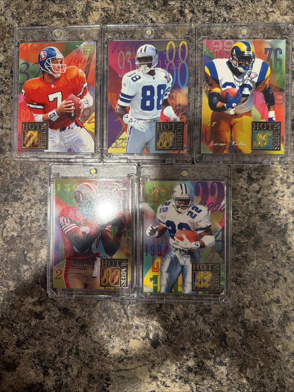 1994 Fleer Ultra - Flair Hot Numbers #4, #6, #2, #9, #13
