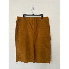 J. Crew Factory Brown Corduroy Skirt Size 16