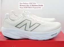 New Balance Womens Size 12 Medium B NEW 1080 V14 Sea Salt White Running Shoes