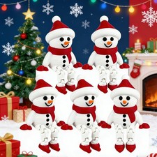 3D Printed Articulated Christmas Snowman Figurine Holiday Decoration Gifts 5PCS