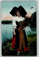 38177848 - Alsatian woman costume Alsace 1913