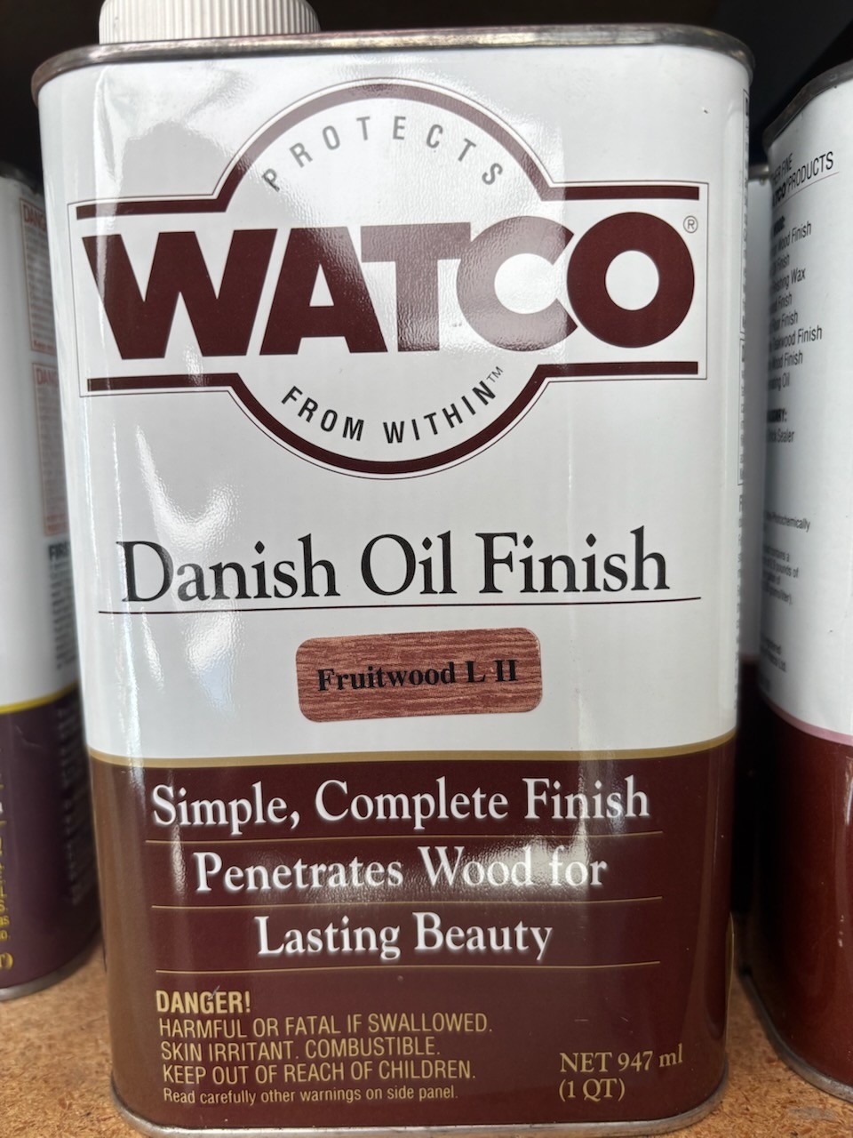 WATCO DANISH OIL FINISH FRUITWOOD L II QUART