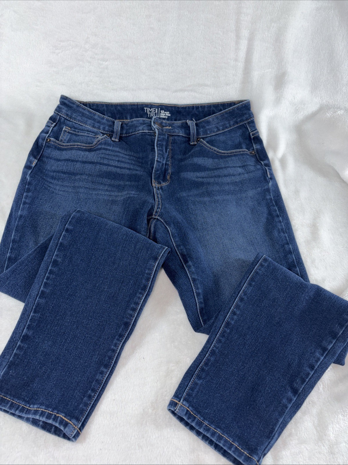 Time and Tru jean size 12P High Rise Skinny Stretch flexible everyday staple EUC