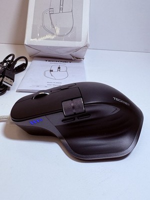 TECKNET Wireless Mouse Bluetooth Mouse (BT5.3/5.0 & 2.4G) Rechargeable Ergonomic