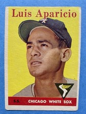 1958 Topps - Luis Aparicio #85 Chicago White Sox HOF Baseball Card No Creases