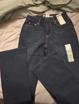 No Boundaries Mid-Rise Bootcut Denim Jeans Dark Blue Recycled 5-Pocket Women's