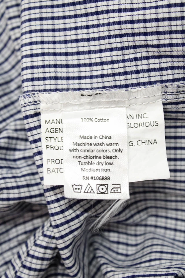 Camisa Appaman Niños Algodón Cuello Botón Frontal Estampado Geométrico Azul Talla 7 Foto 3 de 4