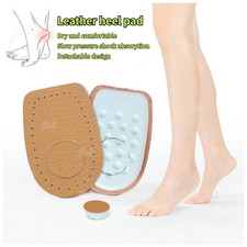 Leather Heel Cushion Insoles High Heel Insert Relief Foot Pain Soft Inserts Foot