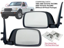 Door Mirror for 1995-2000 TACOMA Non-Heated Manual Pair Passenger & Driver Sides