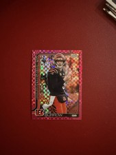 2025 Topps Chrome Joe Burrow #61 Pink Checkerboard Bengals