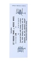 1961 Cadillac All Regular Jack Instruction Decal Reproduction