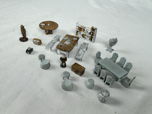 Vintage Bundle D&D Miniature Dungeons & Dragons Grenadier Lot WH Furniture Knigh - Picture 2 of 9