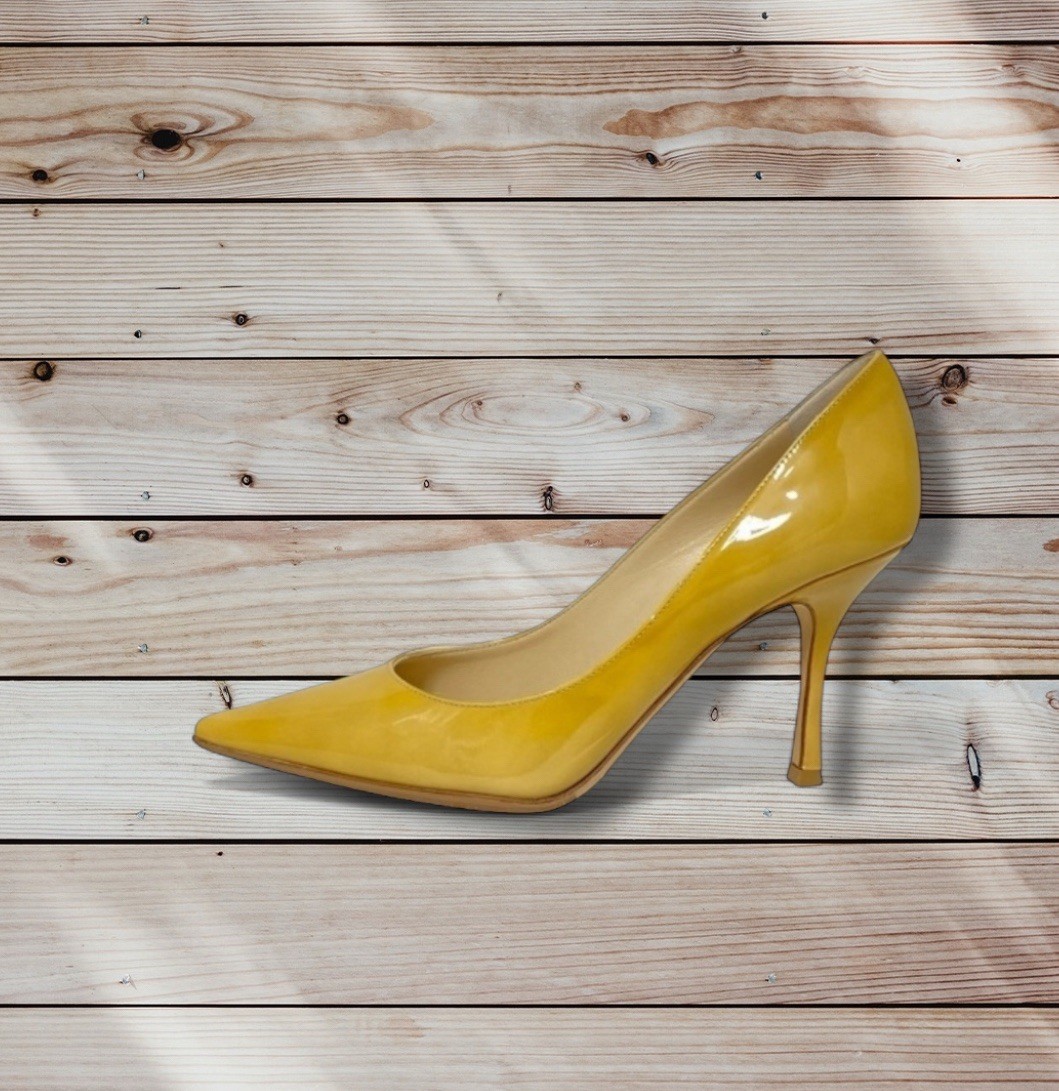 Jimmy Choo Yellow Pointed Toe High Heels 35.5 | eBay