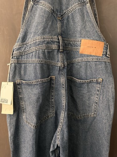 New H&M & Denim Overalls Size Small Carpenter Adjustable Casual Boho Cowgirl - Picture 9 of 16