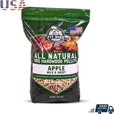 All Natural Hardwood Apple Blend BBQ Pellets Grilling Smoking Baking 20lb New