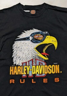 Vtg 1990s Harley Davidson T Shirt Screaming Eagle Size L 1996 2 Sided