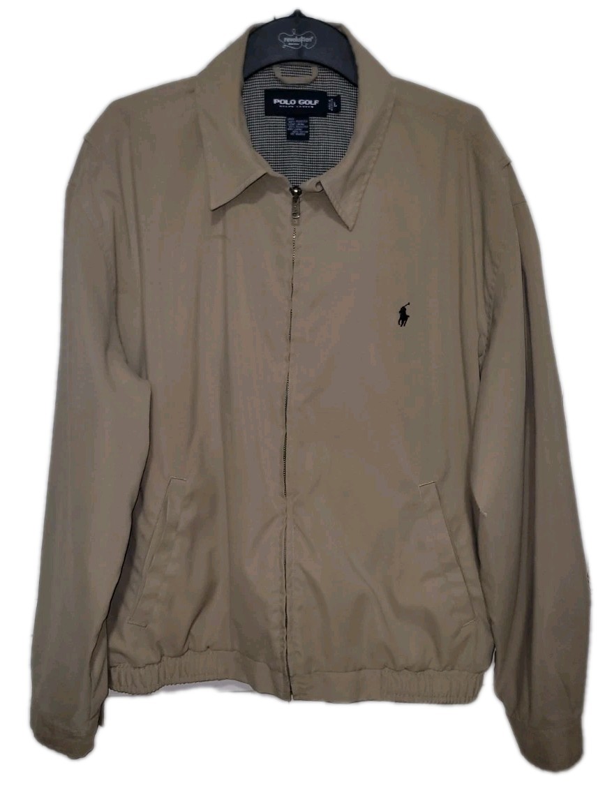 Vintage Polo Golf Ralph Lauren Jacket Mens SZ L Bomber Bi Swing Chin Strap