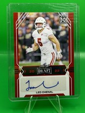 2022 Leaf Draft Autographs Red Leo Chenal RC Auto Wisconsin Badgers #BA-LC1