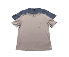 Vuori Men Performance Athletic Crew Neck Stretch Short Sleeve Tee 2 Piece Size S