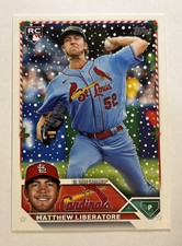 2023 Topps Holiday Matthew Liberatore Rookie St. Louis Cardinals MLB Card H193. rookie card picture