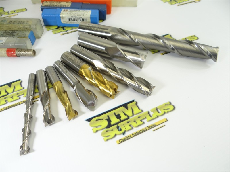 8 NEW & USED HSS 2 & 4 FLUTE END MILLS 3/8" TO 1" NIAGARA PUTNUM BRUBAKER USA