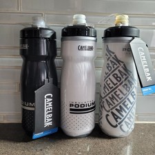 3 NEW CAMELBAK INSULATED PODIUM CHILL 21 OZ WHITE/BLACK WATER BOTTLES