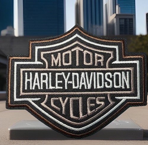 🔥Harley Davidson Motorrad Schild 4+" bestickt Bügelbild Patch Biker MC - Bild 5 von 6