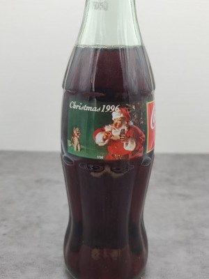 COCA COLA COKE 1996 EDITION CHRISTMAS 8oz BOTTLE Full | eBay