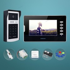 7" Wired Video Door Entry Phone Call System Electric Strike Lock Set Included
