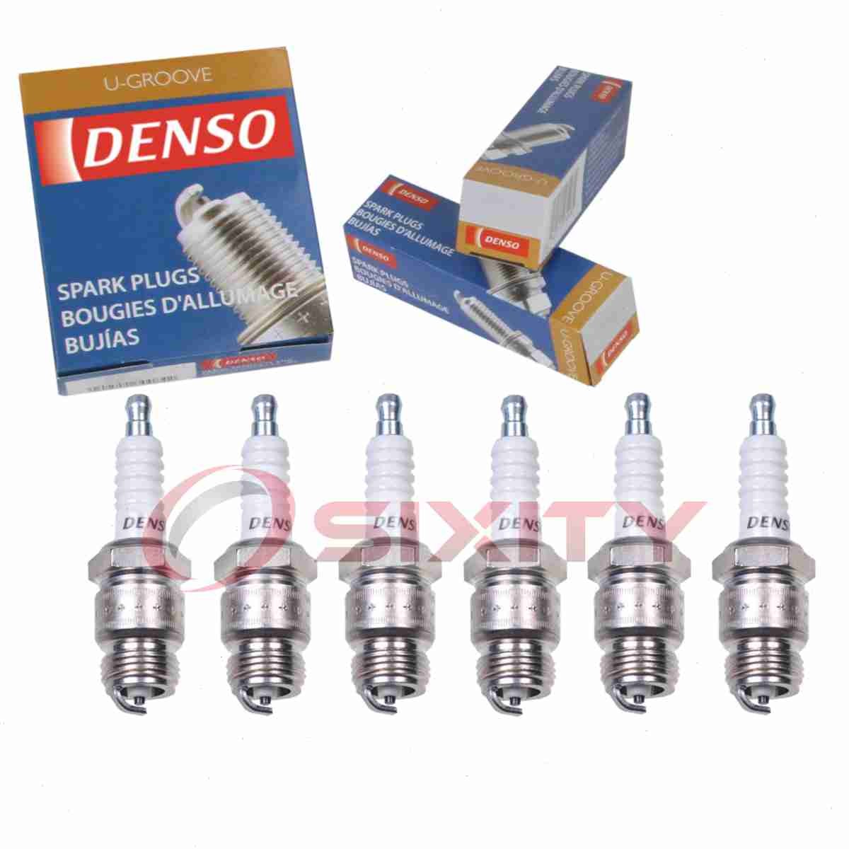 6 pc Denso Standard U-Groove Spark Plugs for 1965-1995 Ford F-350 4.9L L6 gg