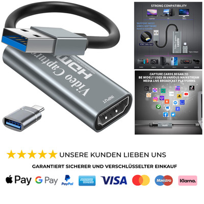 HDMI zu USB Video Capture Karte 4K 1080p Live Streaming