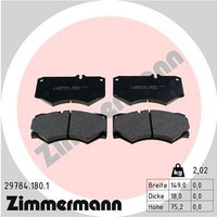Zimmermann Bremsbelagsatz, Scheibenbremse 29784.180.1 FüR MERCEDES-BENZ Puch Vw