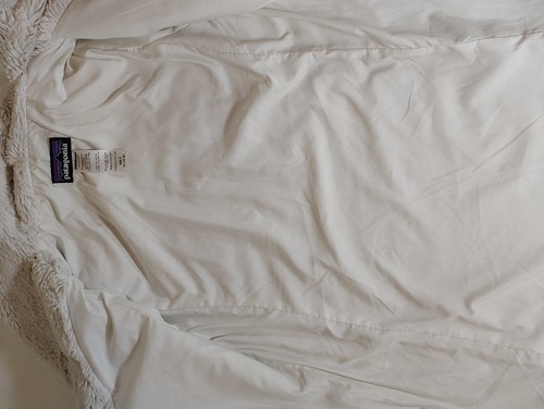 Patagonia Pelage Fleece Jacket Birch White Girls size 14/16 measurements in pic - Picture 7 of 8