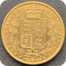 1857  Gold Sovereign Coin