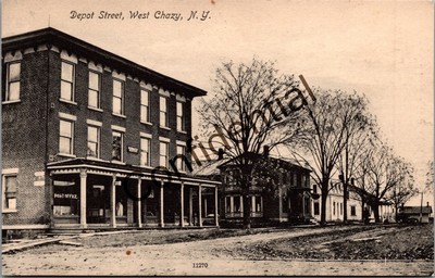 View Of Depot Street Post Office & Stores West Chazy NY Adirondacks New York T26