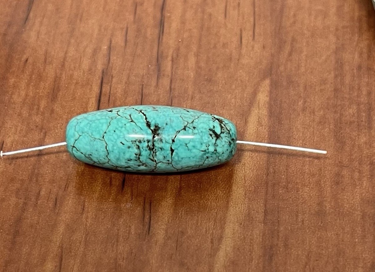 Southwest Turquoise Matrix Focal 38mm – Statement Pendant Bead –  Destash 1ps View 4