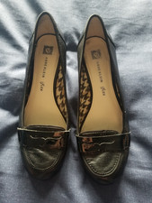 Anne Klein Women's Black Block Heeled Shoes Size 8W