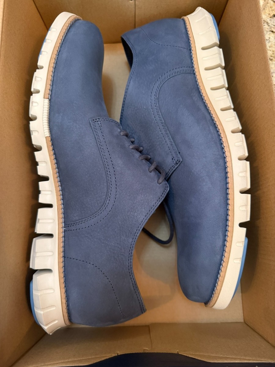 COLE HAAN ZEROGRAND PLAIN TOE Oxfords Mens Suede Shoes AUTHENTIC