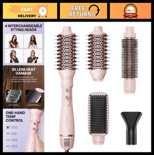 4-in-1 Hot Air Brush Set - Multi-Styler for Salon Blowouts, Curls Volume, Pink