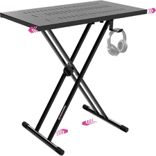 Expandable DJ Table Stand Portable Audio Mixer Stand - DJ Stand for Laptop & Con